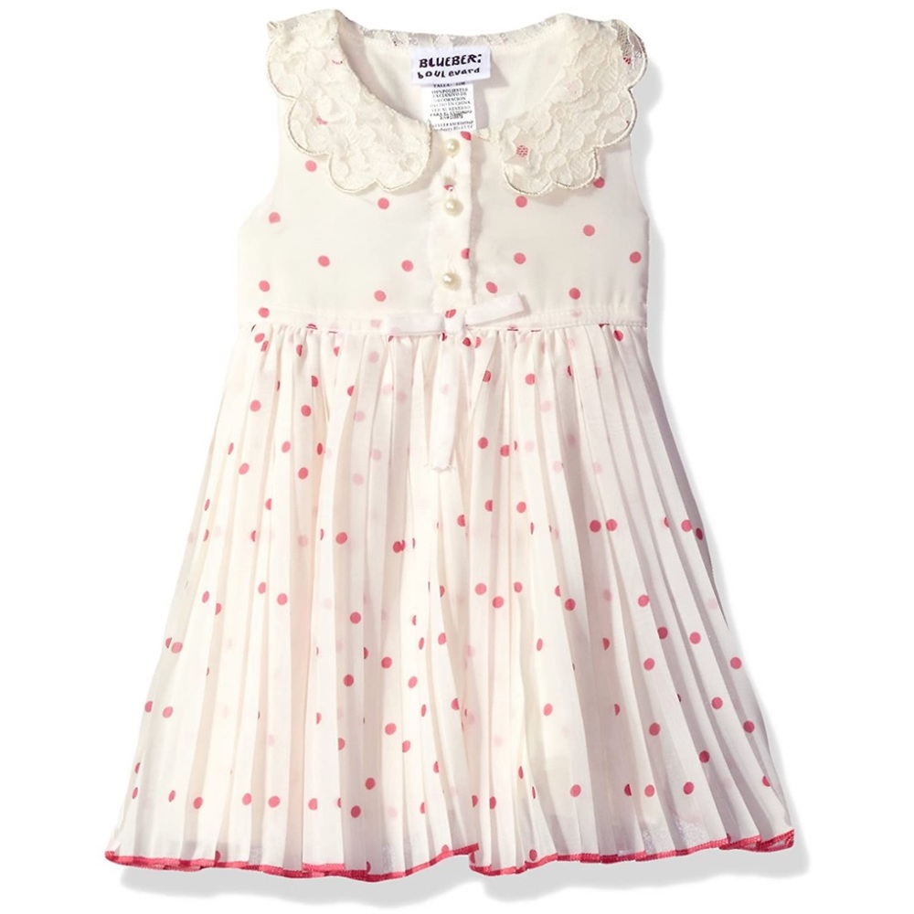 Blueberi Boulevard Girls Polka Dot Dress, size 6X